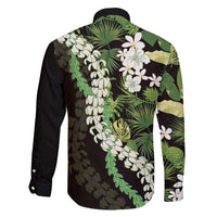 Omaomao Aloha Hawaii Lei Family Matching Puletasi and Hawaiian Shirt Tropical Flowers Elegant Vibe - Polynesian Pride