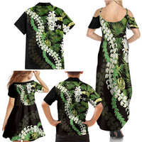 Omaomao Aloha Hawaii Lei Family Matching Summer Maxi Dress and Hawaiian Shirt Tropical Flowers Elegant Vibe - Polynesian Pride