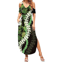 Omaomao Aloha Hawaii Lei Family Matching Summer Maxi Dress and Hawaiian Shirt Tropical Flowers Elegant Vibe - Polynesian Pride