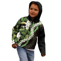 Omaomao Aloha Hawaii Lei Kid Hoodie Tropical Flowers Elegant Vibe - Polynesian Pride