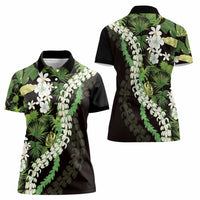 Omaomao Aloha Hawaii Lei Women Polo Shirt Tropical Flowers Elegant Vibe - Polynesian Pride