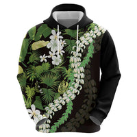 Omaomao Aloha Hawaii Lei Zip Hoodie Tropical Flowers Elegant Vibe - Polynesian Pride