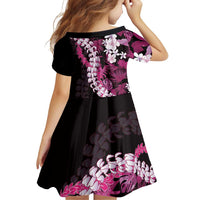 Akala Aloha Hawaii Lei Family Matching Off Shoulder Short Dress and Hawaiian Shirt Tropical Flowers Elegant Vibe - Polynesian Pride