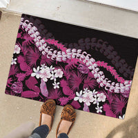 Akala Aloha Hawaii Lei Rubber Doormat Tropical Flowers Elegant Vibe - Polynesian Pride