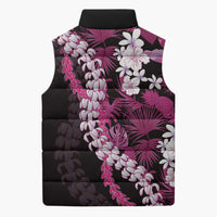 Akala Aloha Hawaii Lei Sleeveless Puffer Jacket Tropical Flowers Elegant Vibe - Polynesian Pride