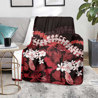 Ulaula Aloha Hawaii Lei Blanket Tropical Flowers Elegant Vibe - Polynesian Pride