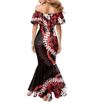 Ulaula Aloha Hawaii Lei Family Matching Mermaid Dress and Hawaiian Shirt Tropical Flowers Elegant Vibe - Polynesian Pride