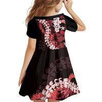 Ulaula Aloha Hawaii Lei Family Matching Off Shoulder Maxi Dress and Hawaiian Shirt Tropical Flowers Elegant Vibe - Polynesian Pride