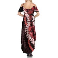 Ulaula Aloha Hawaii Lei Family Matching Summer Maxi Dress and Hawaiian Shirt Tropical Flowers Elegant Vibe - Polynesian Pride