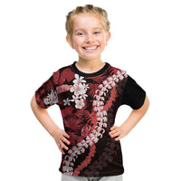 Ulaula Aloha Hawaii Lei Kid T Shirt Tropical Flowers Elegant Vibe - Polynesian Pride