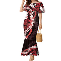 Ulaula Aloha Hawaii Lei Mermaid Dress Tropical Flowers Elegant Vibe - Polynesian Pride