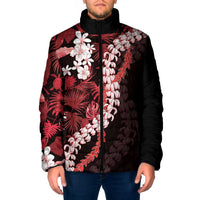 Ulaula Aloha Hawaii Lei Padded Jacket Tropical Flowers Elegant Vibe - Polynesian Pride