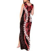 Ulaula Aloha Hawaii Lei Tank Maxi Dress Tropical Flowers Elegant Vibe - Polynesian Pride