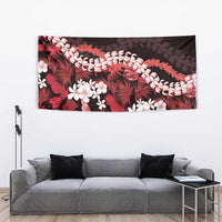 Ulaula Aloha Hawaii Lei Tapestry Tropical Flowers Elegant Vibe - Polynesian Pride