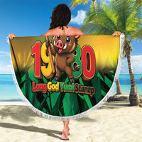 Vanuatu Independence Day Beach Blanket Chibi Boar Proud To Be A Ni-Van LT14 - Polynesian Pride