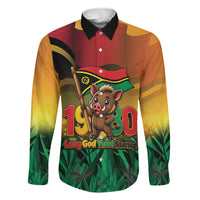 Vanuatu Independence Day Family Matching Long Sleeve Bodycon Dress and Hawaiian Shirt Chibi Boar Proud To Be A Ni-Van LT14 Dad's Shirt - Long Sleeve Multicolor - Polynesian Pride