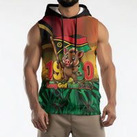Vanuatu Independence Day Sleeveless Hoodie Chibi Boar Proud To Be A Ni-Van LT14 - Polynesian Pride