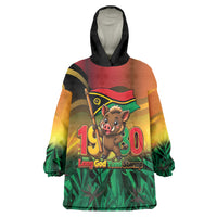 Vanuatu Independence Day Wearable Blanket Hoodie Chibi Boar Proud To Be A Ni-Van LT14 One Size Multicolor - Polynesian Pride