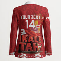 Tonga Rugby Custom Blazer 2026 Go Ikale Tahi Ngatu Pattern LT14 - Polynesian Pride
