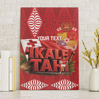 Tonga Rugby Custom Canvas Wall Art 2026 Go Ikale Tahi Ngatu Pattern LT14 Without Frame Red - Polynesian Pride