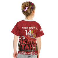 Tonga Rugby Custom Kid T Shirt 2026 Go Ikale Tahi Ngatu Pattern LT14 - Polynesian Pride