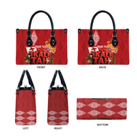 Tonga Rugby Custom Leather Bag 2026 Go Ikale Tahi Ngatu Pattern LT14 - Polynesian Pride