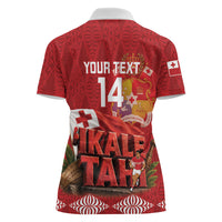Tonga Rugby Custom Women Polo Shirt 2026 Go Ikale Tahi Ngatu Pattern LT14 - Polynesian Pride