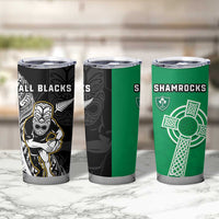 New Zealand and Ireland Rugby Tumbler Cup All Black Maori Mix Shamrocks