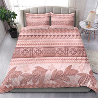 Pastel Pink Samoa Siapo Teuila Flowers Bedding Set LT14 - Polynesian Pride