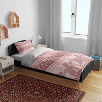 Pastel Pink Samoa Siapo Teuila Flowers Bedding Set LT14 - Polynesian Pride