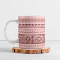Pastel Pink Samoa Siapo Teuila Flowers Ceramic Mug - Polynesian Pride