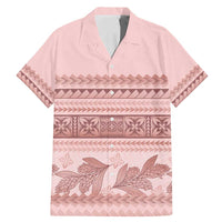 Pastel Pink Samoa Siapo Teuila Flowers Family Matching Mermaid Dress and Hawaiian Shirt - Polynesian Pride