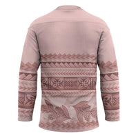 Pastel Pink Samoa Siapo Teuila Flowers Hockey Jersey - Polynesian Pride
