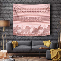 Pastel Pink Samoa Siapo Teuila Flowers Tapestry - Polynesian Pride