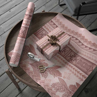 Pastel Pink Samoa Siapo Teuila Flowers Wrapping Paper - Polynesian Pride