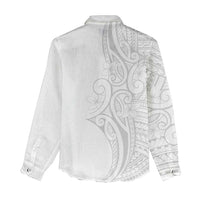Polynesia White Sunday Women Casual Shirt Plumeria Polynesian Tribal Grey Color - Polynesian Pride