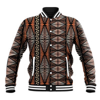 Malo e lelei Tonga Baseball Jacket Tongan Ngatu Vintage Brown - Polynesian Pride
