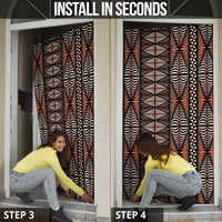 Malo e lelei Tonga Door Cover Tongan Ngatu Vintage Brown - Polynesian Pride