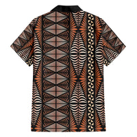 Malo e lelei Tonga Family Matching Off The Shoulder Long Sleeve Dress and Hawaiian Shirt Tongan Ngatu Vintage Brown - Polynesian Pride