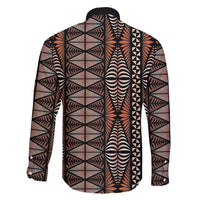 Malo e lelei Tonga Family Matching Tank Maxi Dress and Hawaiian Shirt Tongan Ngatu Vintage Brown - Polynesian Pride