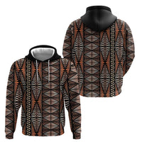 Malo e lelei Tonga Hoodie Tongan Ngatu Vintage Brown - Polynesian Pride