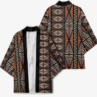 Malo e lelei Tonga Kimono Tongan Ngatu Vintage Brown - Polynesian Pride