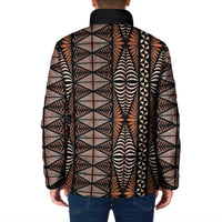 Malo e lelei Tonga Padded Jacket Tongan Ngatu Vintage Brown - Polynesian Pride