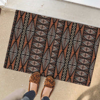 Malo e lelei Tonga Rubber Doormat Tongan Ngatu Vintage Brown - Polynesian Pride