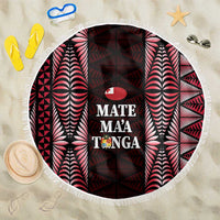 Tonga Rugby Beach Blanket 2025 Mate Maa Tonga Ngatu Motif - Polynesian Pride