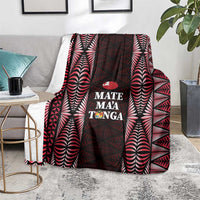 Tonga Rugby Blanket 2025 Mate Maa Tonga Ngatu Motif - Polynesian Pride