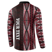 Tonga Rugby Personalised Button Sweatshirt 2025 Mate Maa Tonga Ngatu Motif - Polynesian Pride