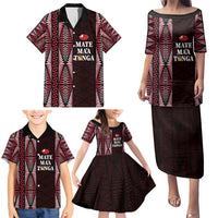 Tonga Rugby Personalised Family Matching Puletasi and Hawaiian Shirt 2025 Mate Maa Tonga Ngatu Motif - Polynesian Pride