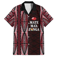 Tonga Rugby Personalised Family Matching Short Sleeve Bodycon Dress and Hawaiian Shirt 2025 Mate Maa Tonga Ngatu Motif - Polynesian Pride