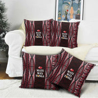 Tonga Rugby Pillow Cover 2025 Mate Maa Tonga Ngatu Motif - Polynesian Pride
